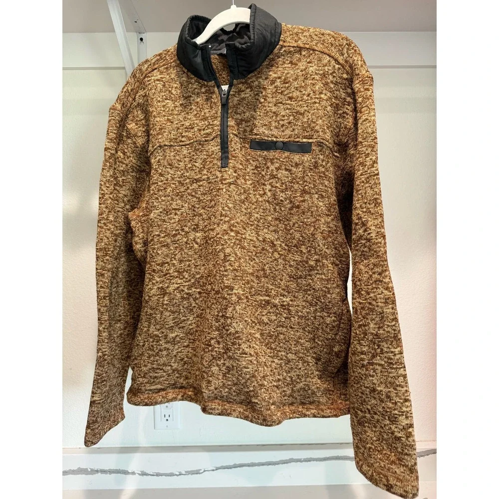 Eddie Bauer Quarter Zip Men's‎ Size XL Brown